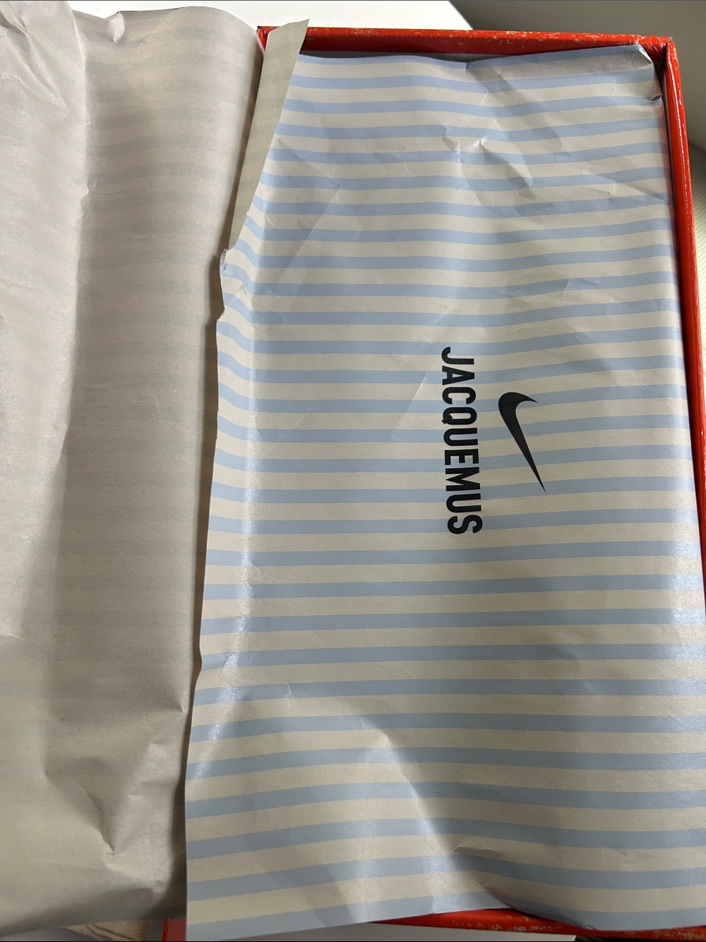 Nike x Jacquemus Moon Shoes, size 9.5W/8M. New in box. - Picture 8 of 9
